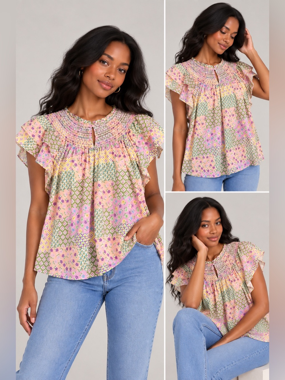 🎉5 for $45🎉 Current air Anthropologie top blouse shirt size L